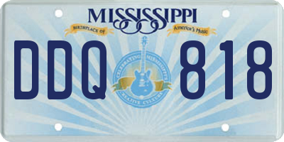 MS license plate DDQ818
