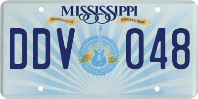 MS license plate DDV048