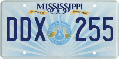 MS license plate DDX255
