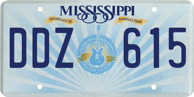 MS license plate DDZ615