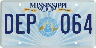 MS license plate DEP064