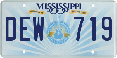 MS license plate DEW719