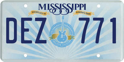 MS license plate DEZ771