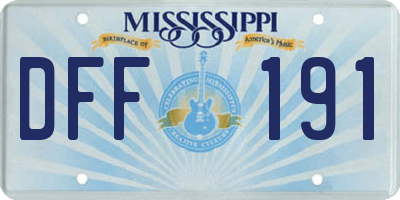 MS license plate DFF191
