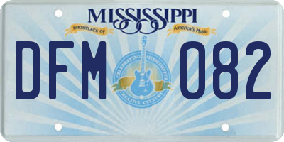 MS license plate DFM082