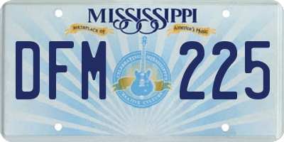MS license plate DFM225
