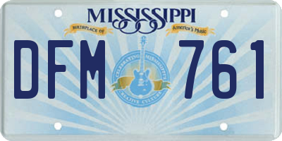 MS license plate DFM761
