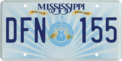 MS license plate DFN155