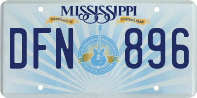 MS license plate DFN896