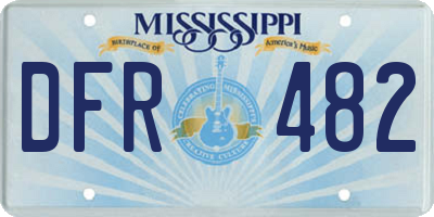 MS license plate DFR482