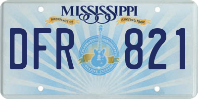 MS license plate DFR821