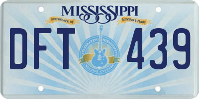 MS license plate DFT439
