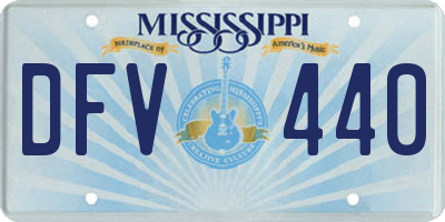MS license plate DFV440