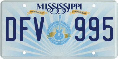 MS license plate DFV995