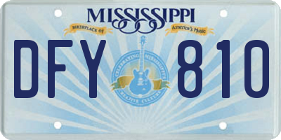 MS license plate DFY810