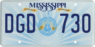MS license plate DGD730