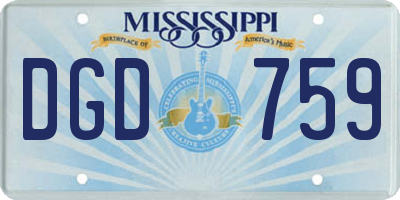 MS license plate DGD759