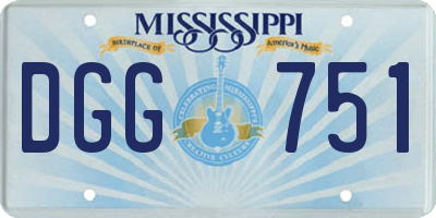 MS license plate DGG751