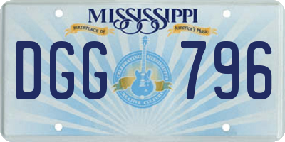 MS license plate DGG796