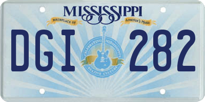 MS license plate DGI282