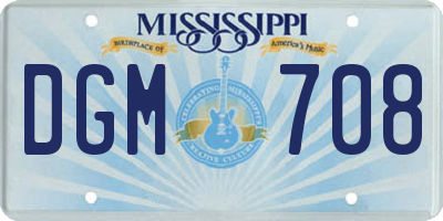 MS license plate DGM708