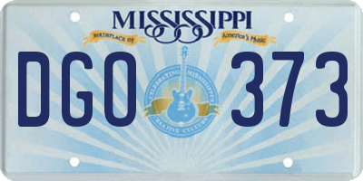MS license plate DGO373