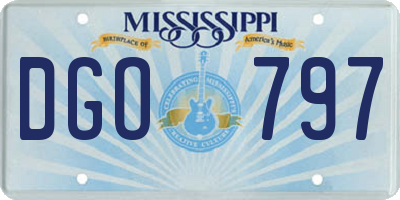 MS license plate DGO797