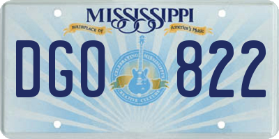 MS license plate DGO822