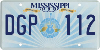 MS license plate DGP112