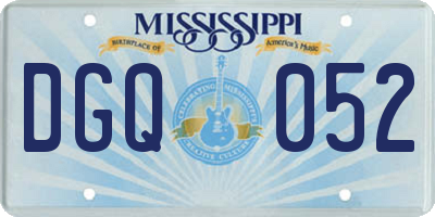 MS license plate DGQ052
