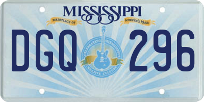 MS license plate DGQ296