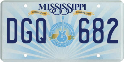 MS license plate DGQ682