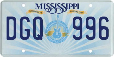 MS license plate DGQ996