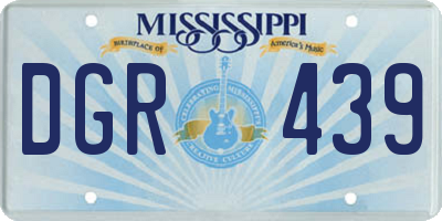 MS license plate DGR439