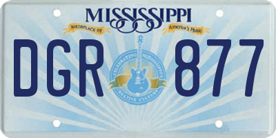 MS license plate DGR877