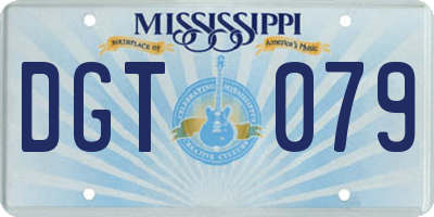 MS license plate DGT079