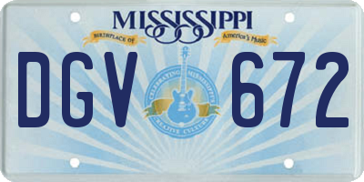 MS license plate DGV672