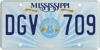 MS license plate DGV709
