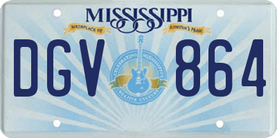 MS license plate DGV864