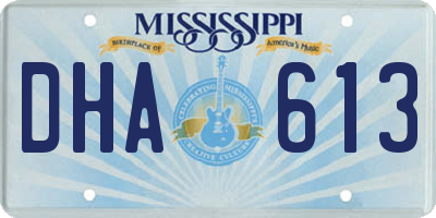 MS license plate DHA613
