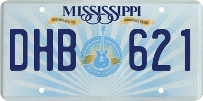 MS license plate DHB621