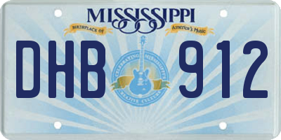 MS license plate DHB912