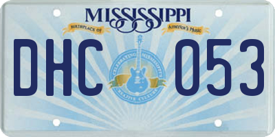 MS license plate DHC053