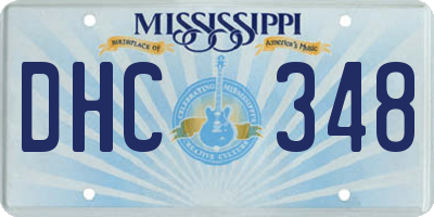 MS license plate DHC348