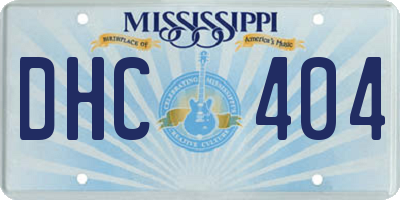 MS license plate DHC404