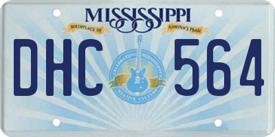 MS license plate DHC564