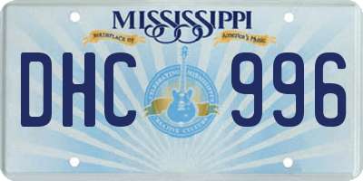 MS license plate DHC996