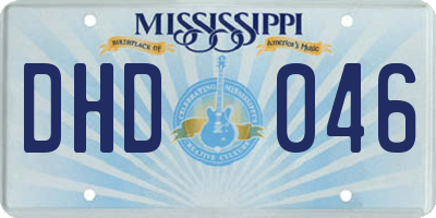 MS license plate DHD046