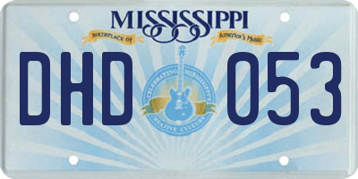 MS license plate DHD053