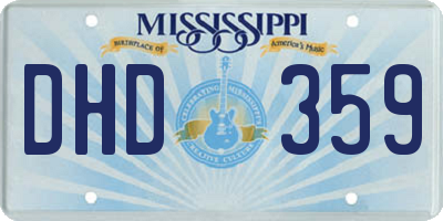 MS license plate DHD359
